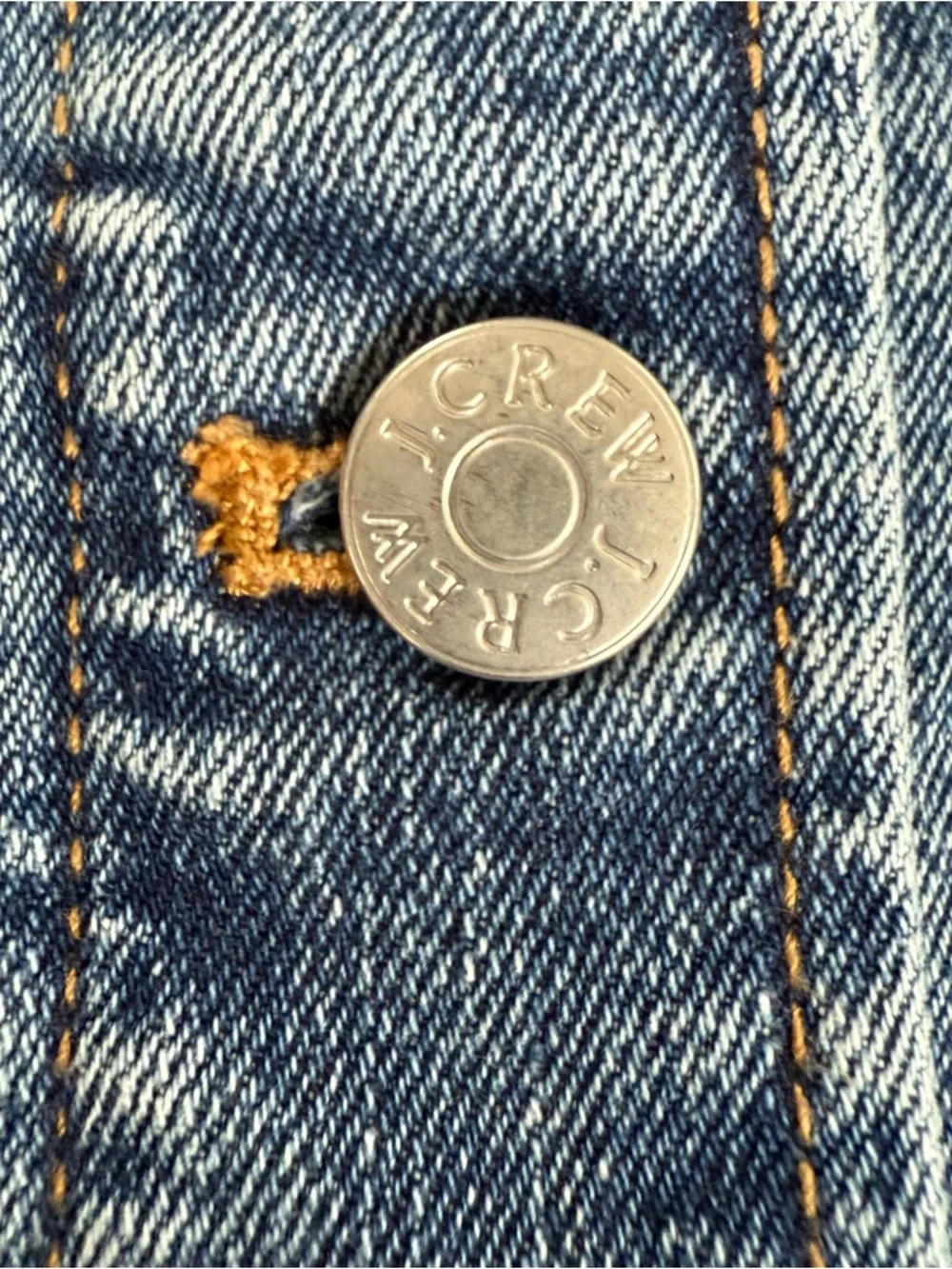 J CREW Womens Denim Classic Jean Jacket Blue Size Medium Timeless Trucker Jacket - Picture 11 of 15